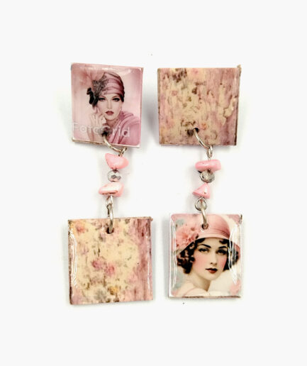 A4 Pink Lady Earings