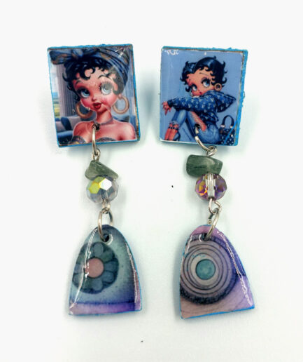 A22 Blue Betty Boop Earings