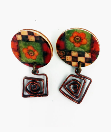 A24 Bronze Shape Flower Earing