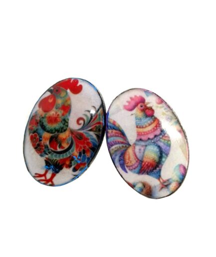 B31 Small Red Pink Rooster